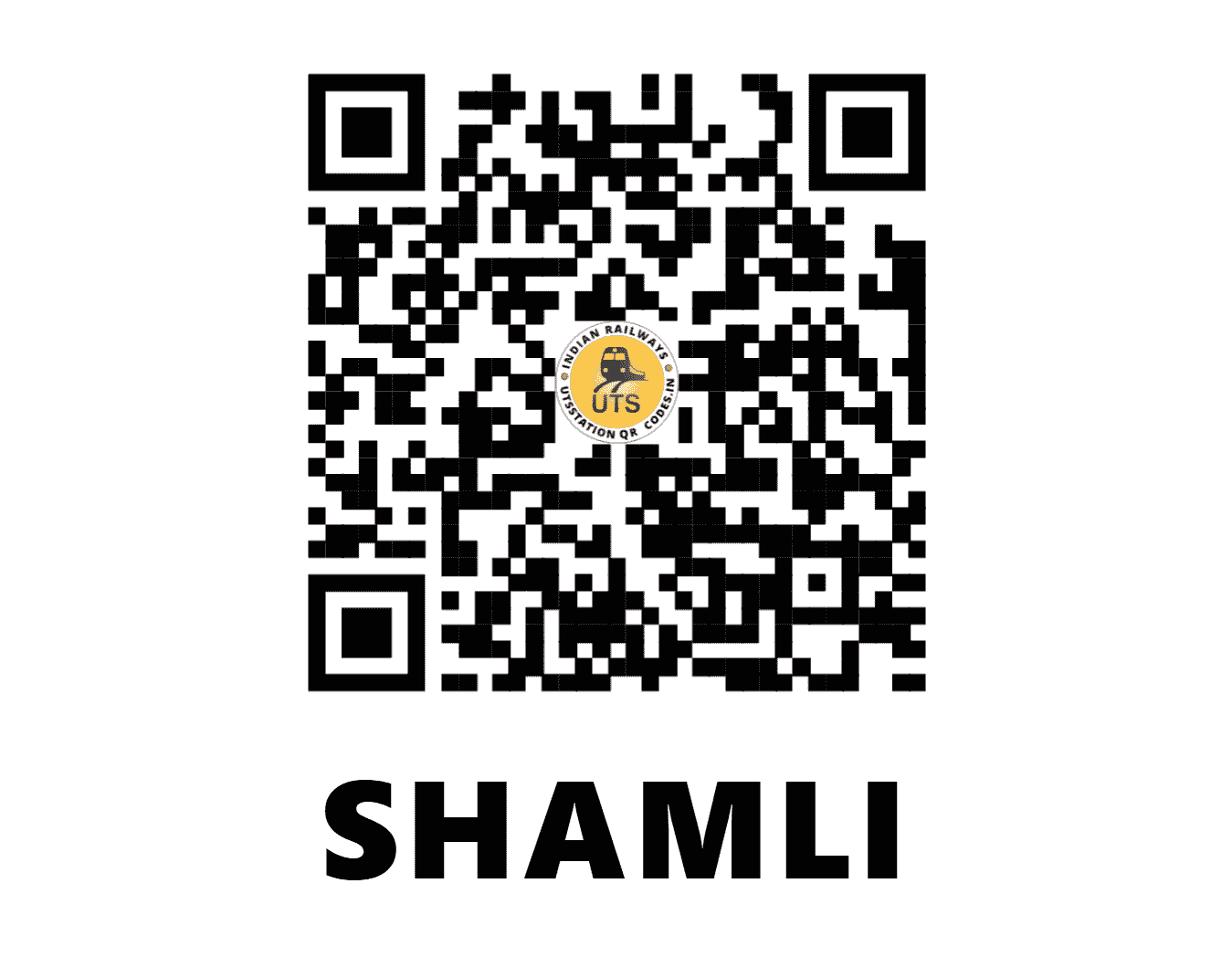 UTS QR Code for SHAMLI - SMQL (NR - UTTAR PRADESH)